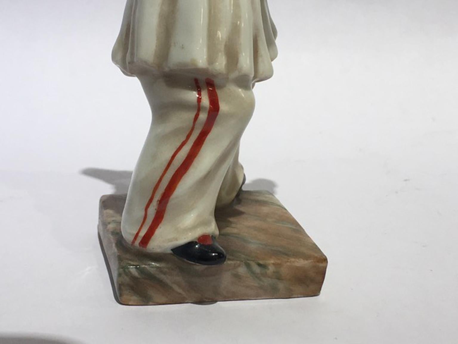 Italy Mid-18th Century Porcelain Pulcinella Figurine 4