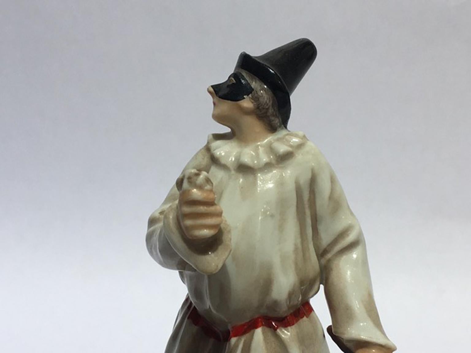 Italy Mid-18th Century Porcelain Pulcinella Figurine 1