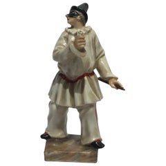 Italy Mid-18th Century Porcelain Pulcinella Figurine