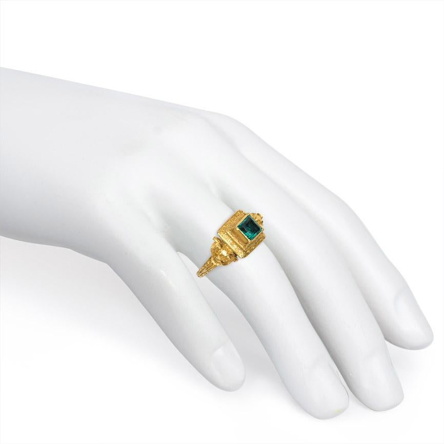 Renaissance Revival Mid-18th Century Renaissance Style Gold and Emerald Ring