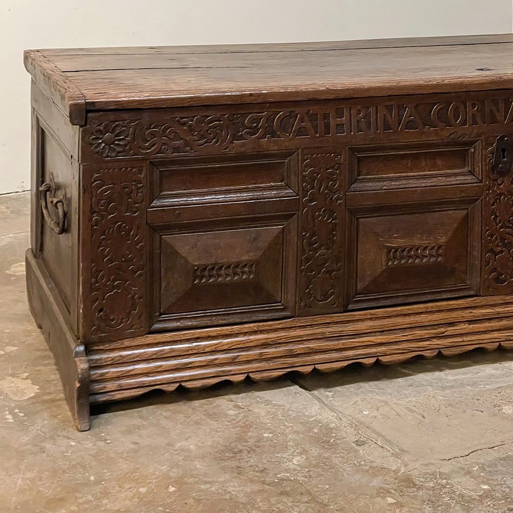 Mid-18th Century Rustic German Trunk ~ Blanket Chest For Sale 6