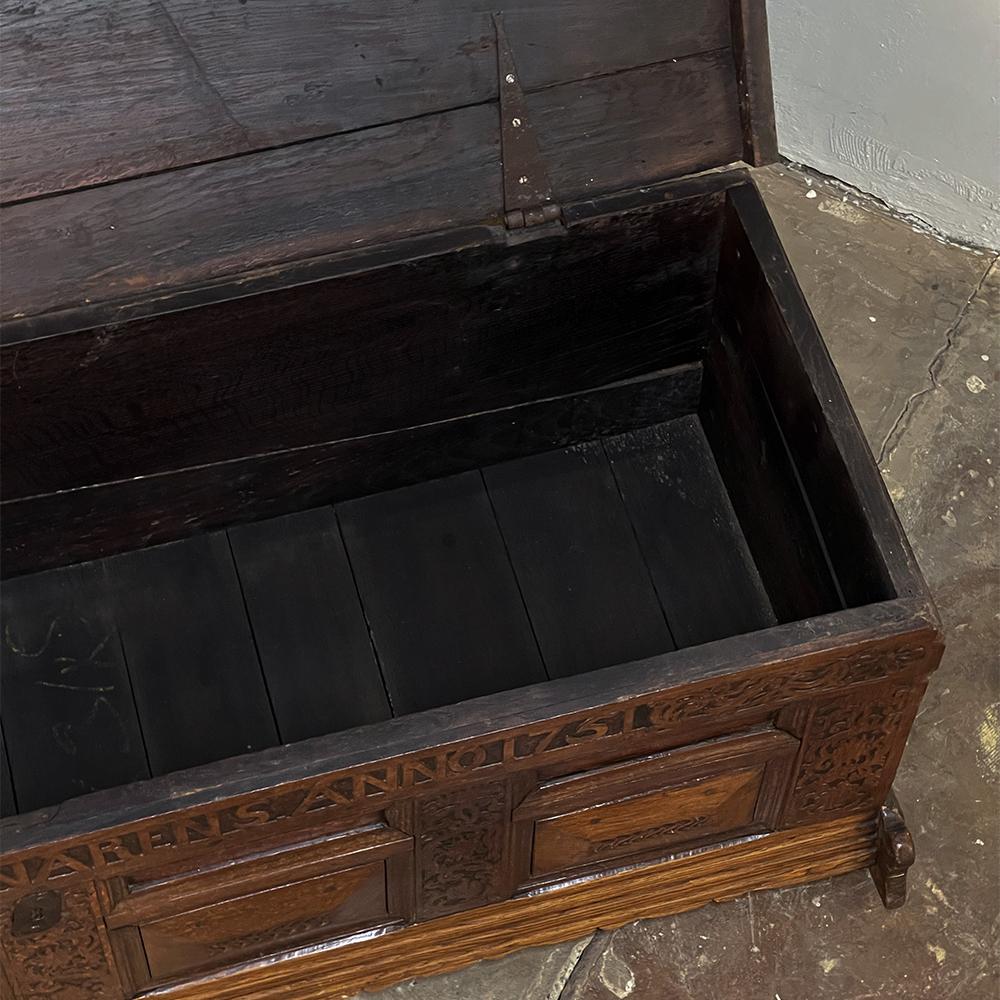 Mid-18th Century Rustic German Trunk ~ Blanket Chest For Sale 1