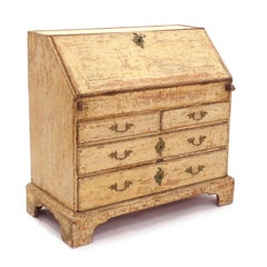 Mid 18th Century Scraped Swedish Baroque Bureau
