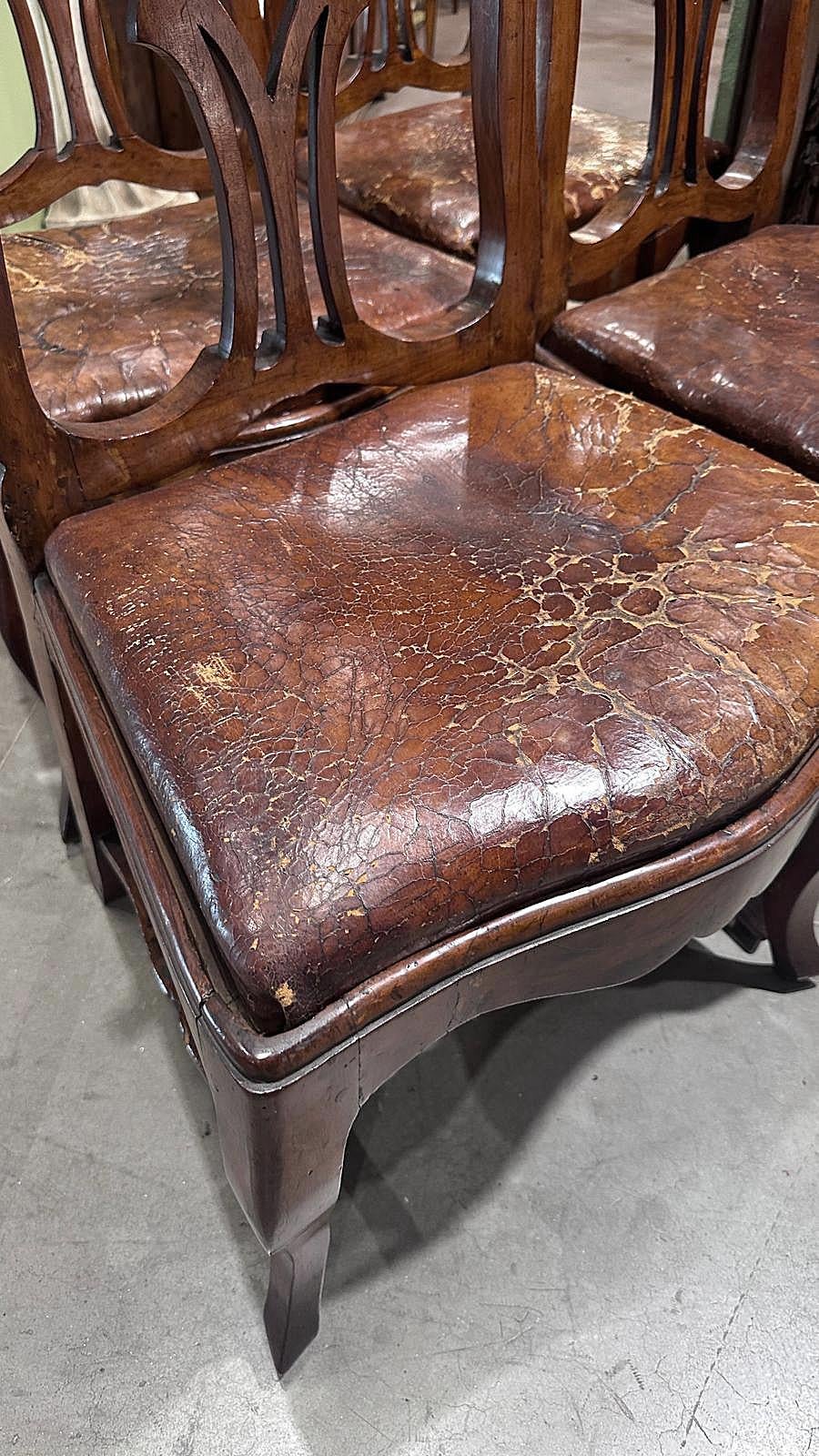 18th Century MID-18th CENTURY SET OF TEN LOUIS XV WALNUT CHAIRS For Sale