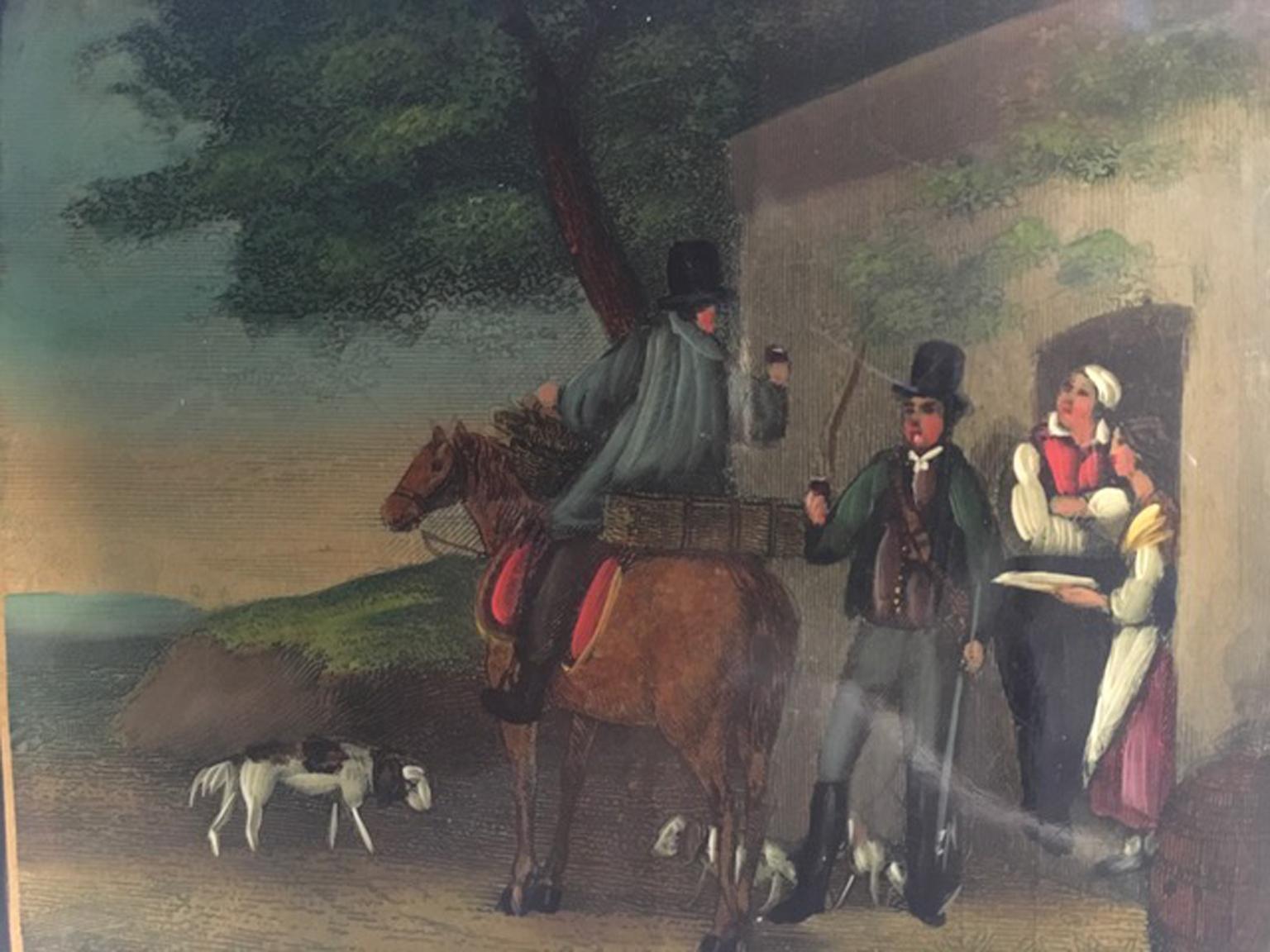 Mediados del siglo XVIII Conjunto de tres cajas de madera lacada con retratos en venta 3
