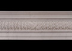 Mid-18th Century Style White Marble Fireplace