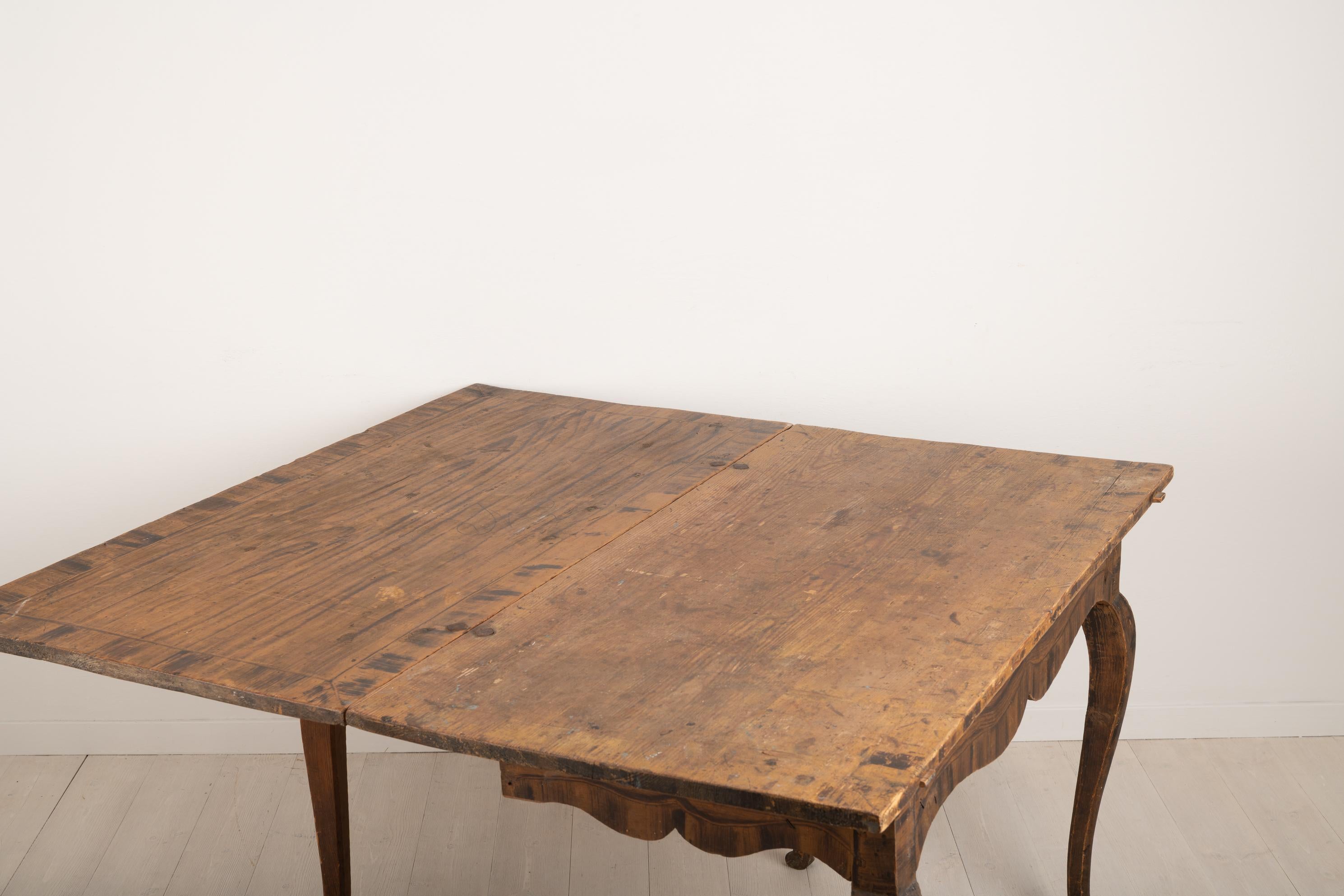 Mid-18th Century Swedish Baroque Drop-Leaf Table For Sale 9