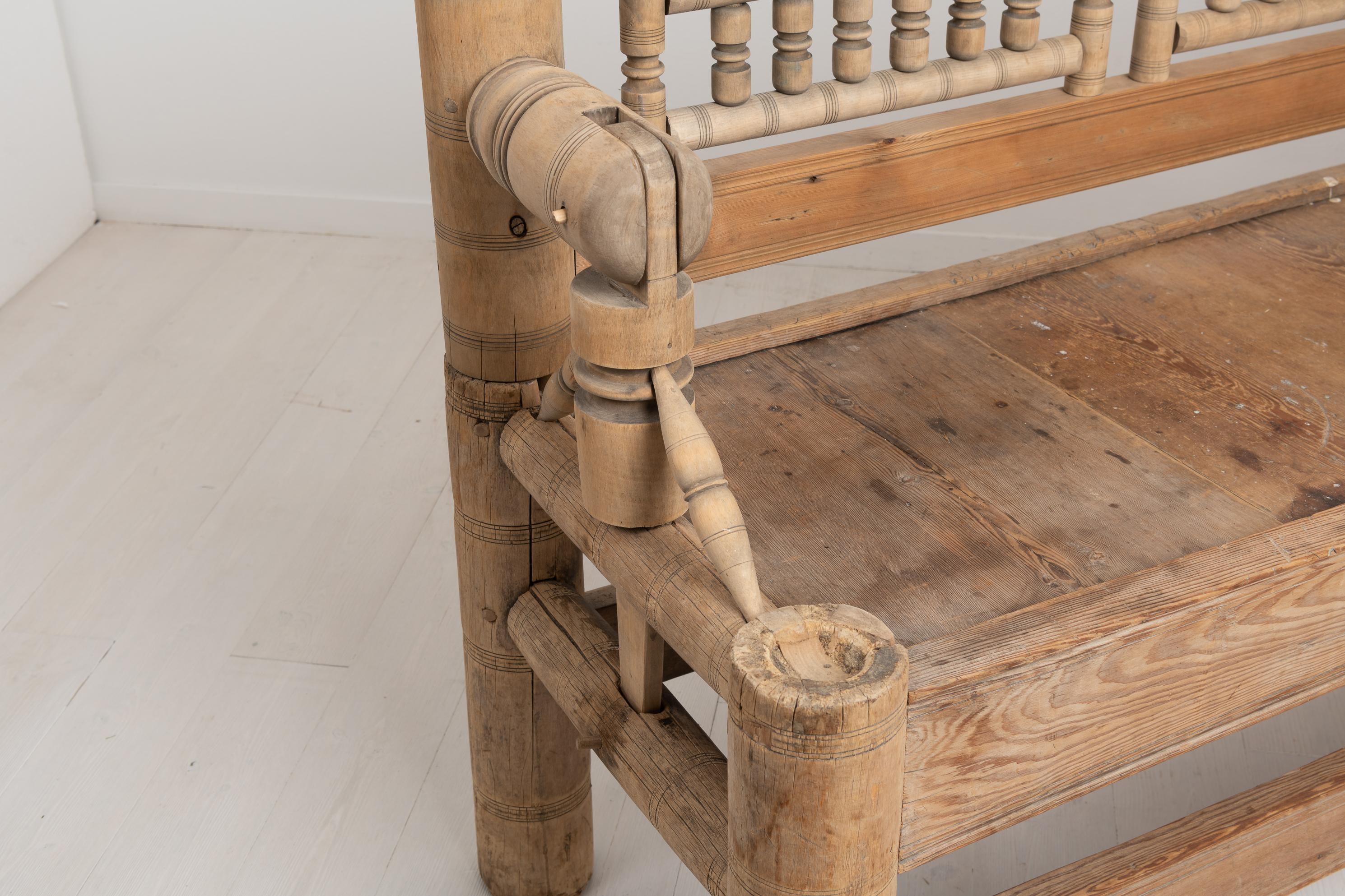 Mid 18th Century Swedish Pine Bench For Sale 4
