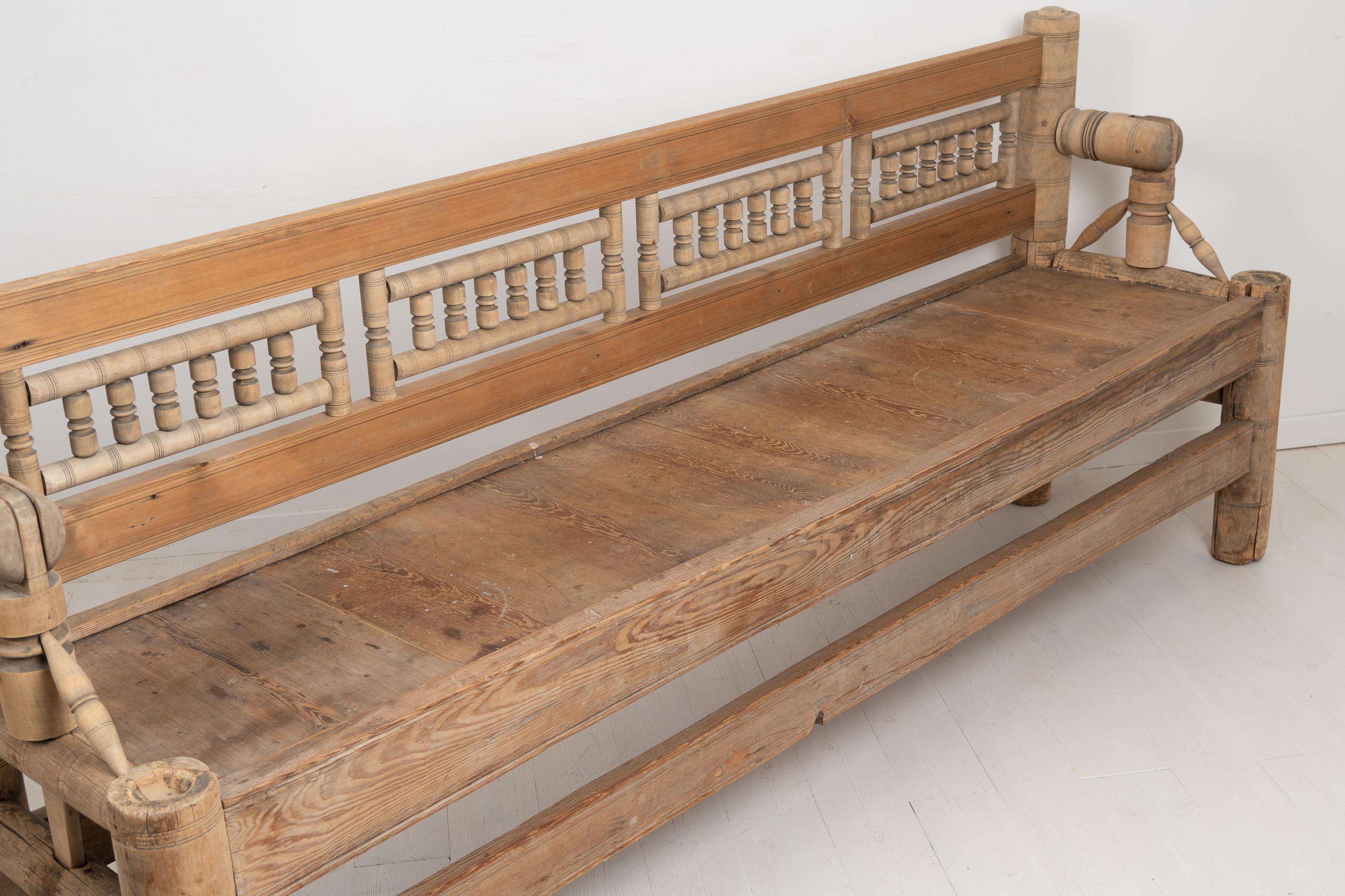 Mid 18th Century Swedish Pine Bench For Sale 2