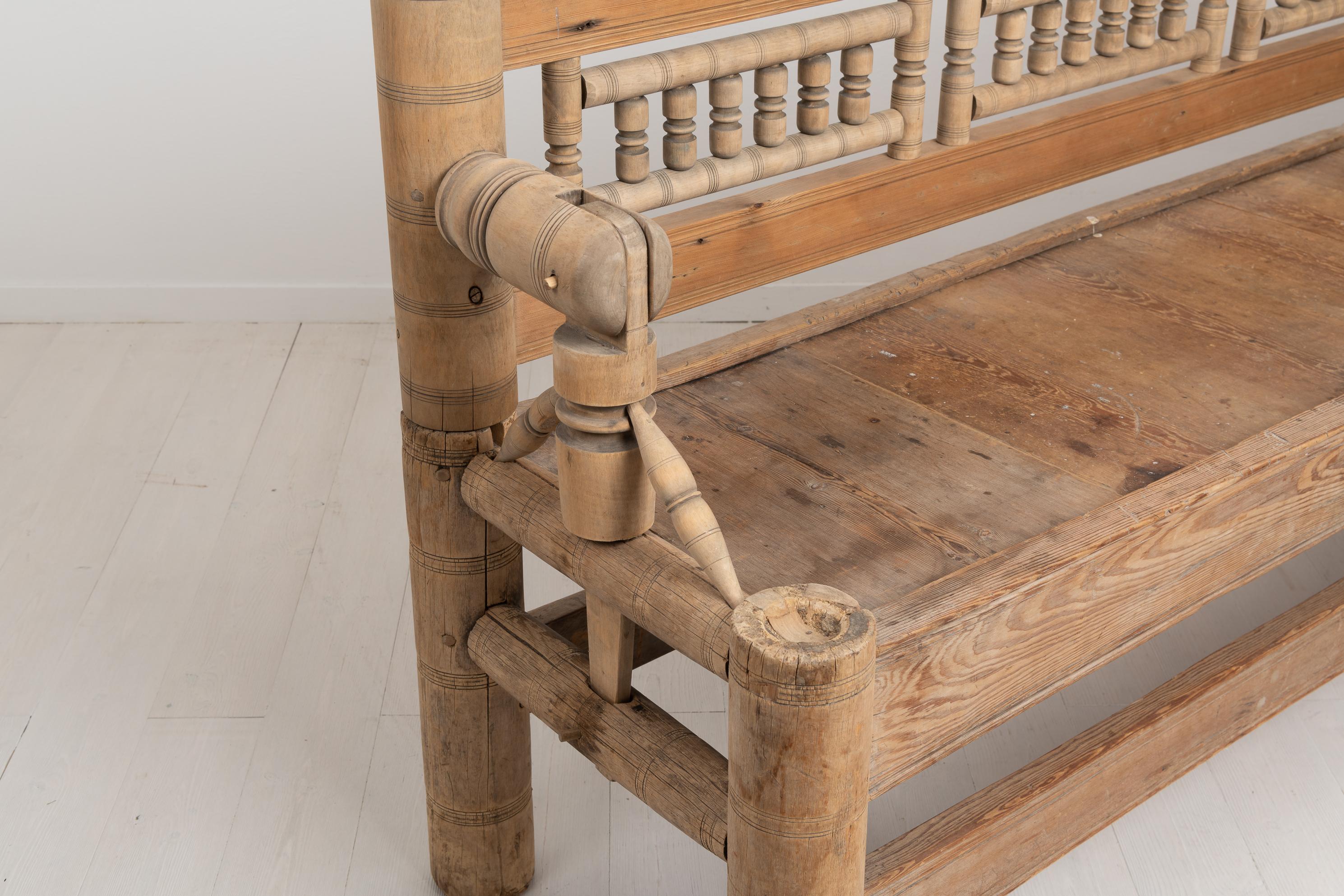 Mid 18th Century Swedish Pine Bench For Sale 3