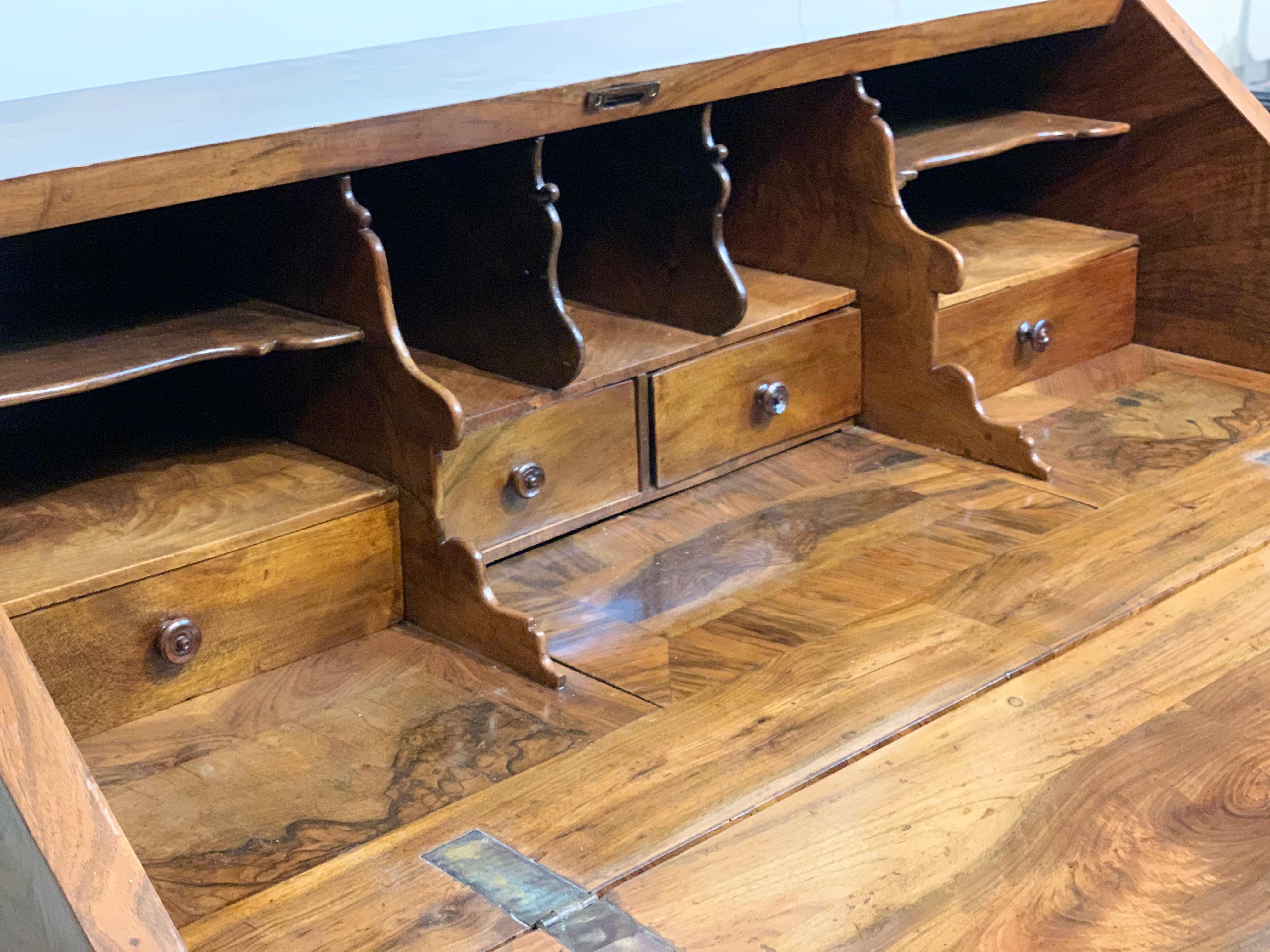 Inlay Mid 18th Century Tuscany Flap Desk