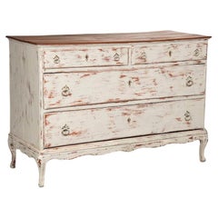 Mid-18th Century Venetian Cherrywood Chest of Drawers with Distressed Finish