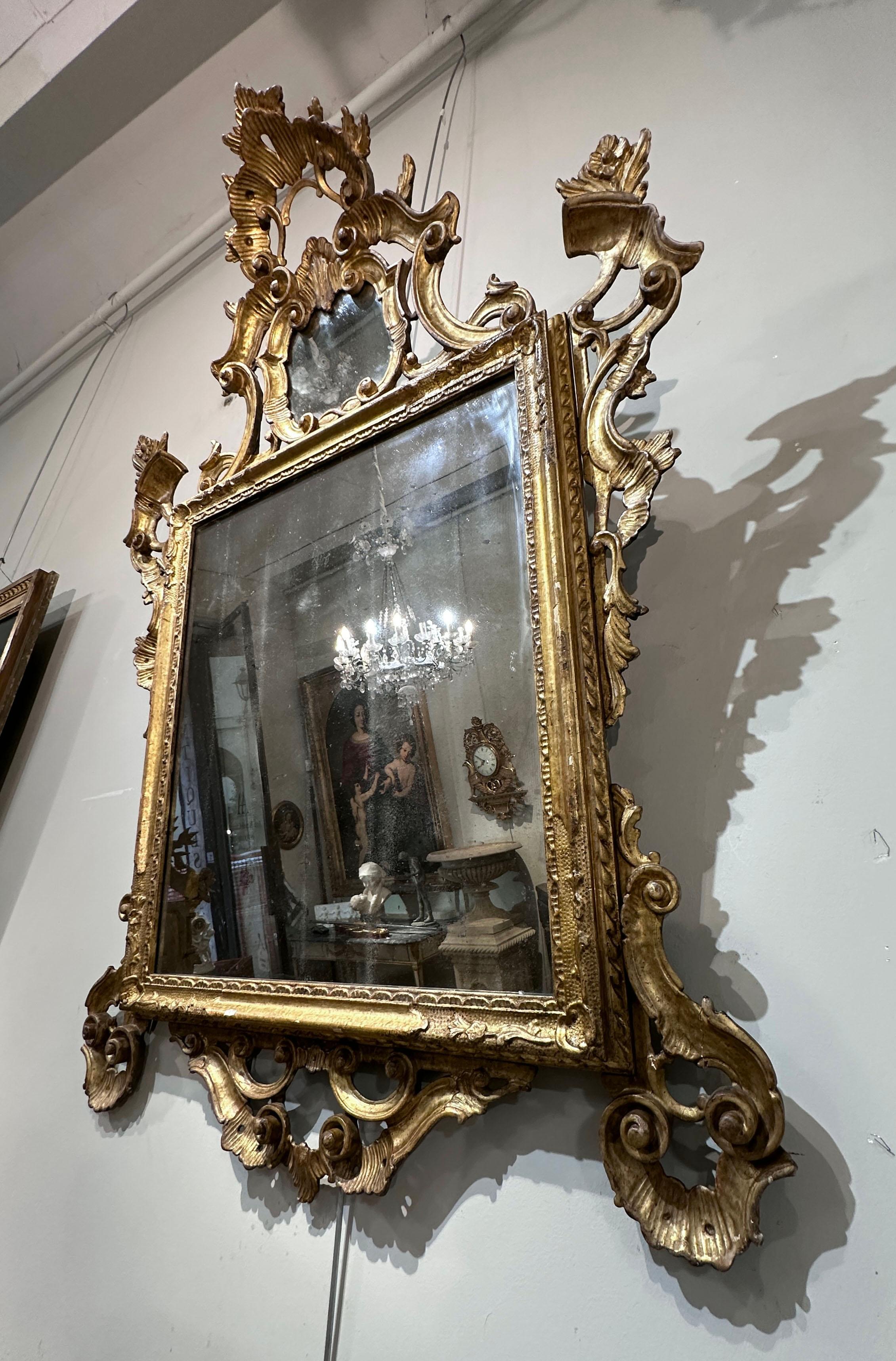 Hand-Carved MID 18th CENTURY VENETIAN LOUIS XV MIRROR  For Sale