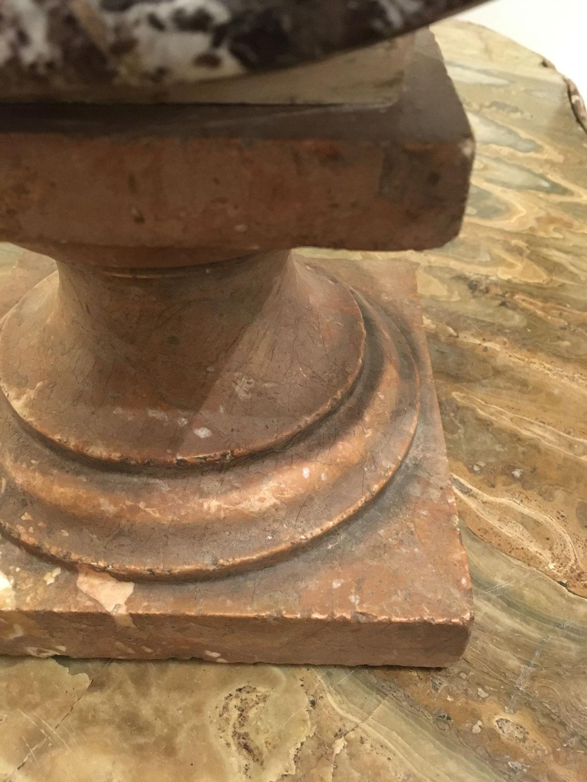 Mediados del siglo XVIII Venezia Italia Escultura de mármol negro Busto de mujer joven en venta 12
