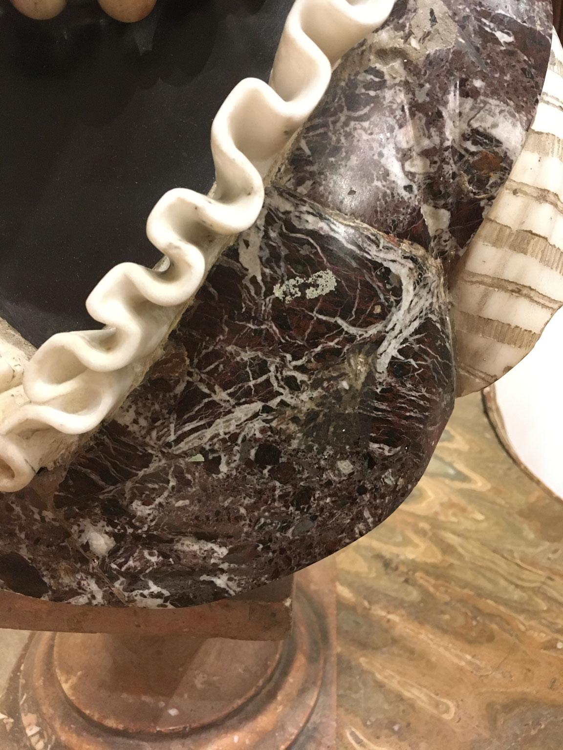 Mediados del siglo XVIII Venezia Italia Escultura de mármol negro Busto de mujer joven en venta 13