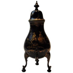 Mid-18th Century Very Rare Toleware Lidded Urn