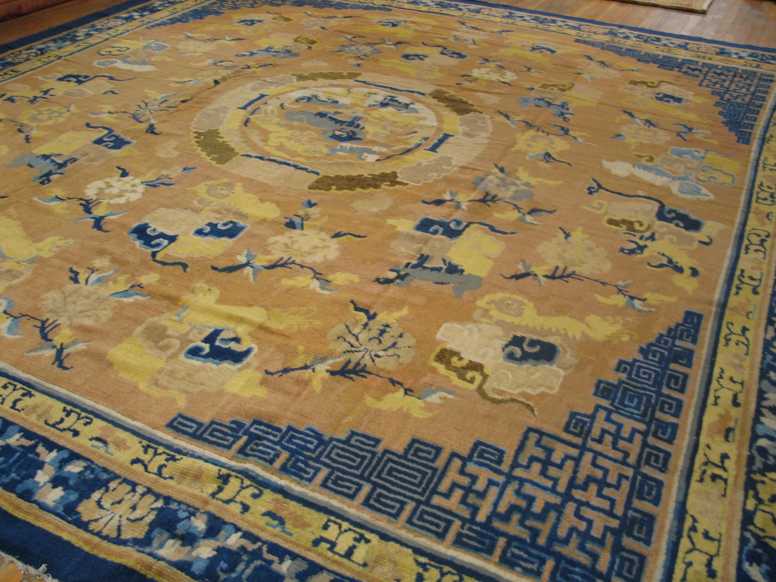 Tapis chinois Ningxia du milieu du 18e siècle ( 13'6