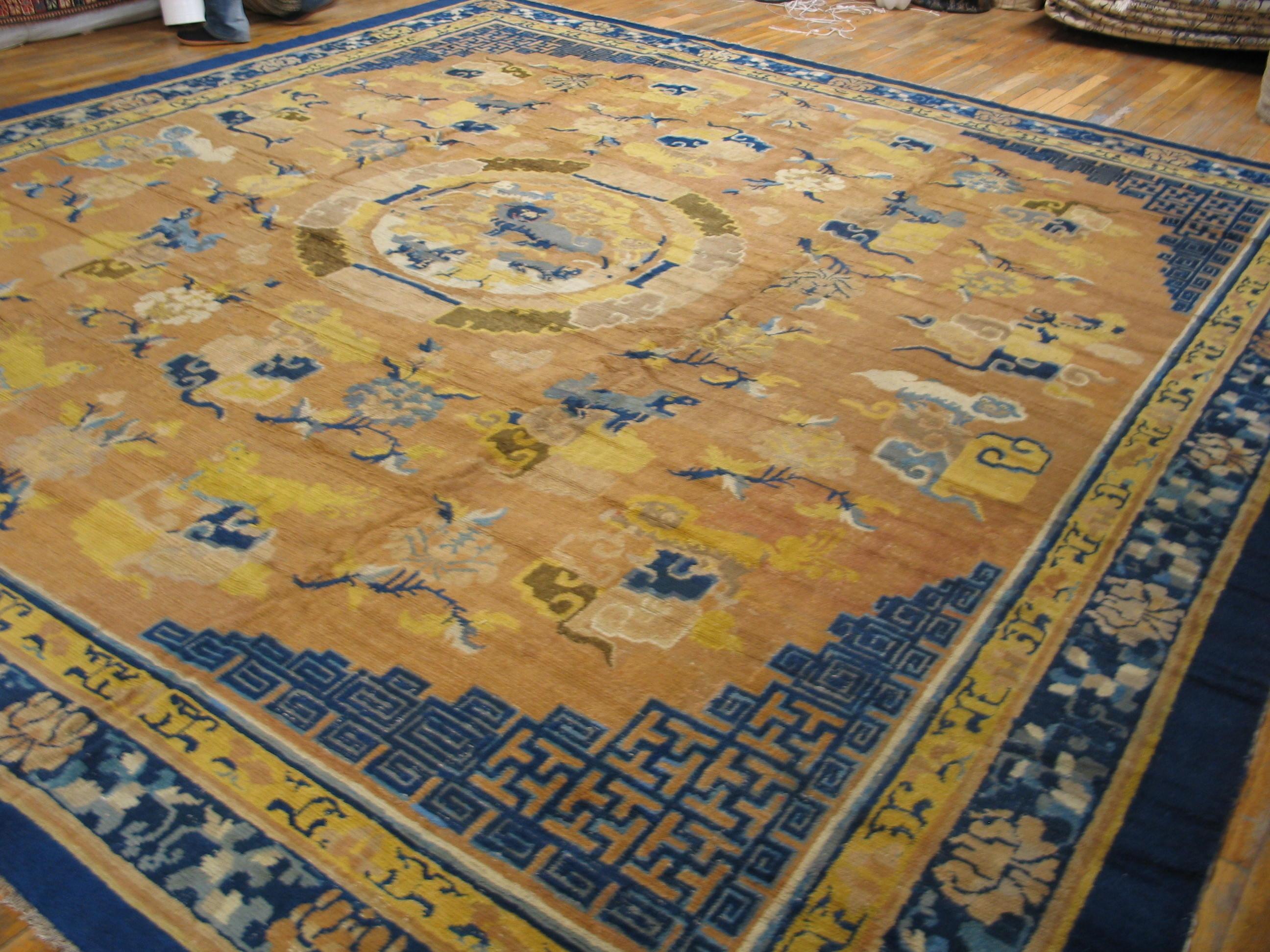 Tapis chinois Ningxia du milieu du 18e siècle ( 13'6