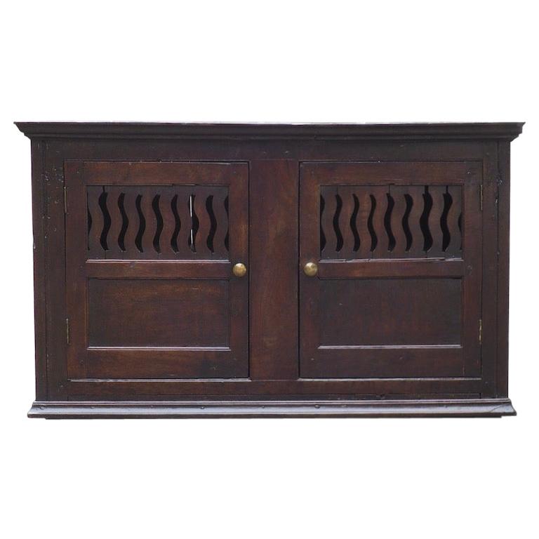 A George II ventilated Food Cupboard, circa 1750 For Sale