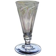 Verre à bière nain Wrythen Bowl soufflé à la main, Angleterre vers 1760, milieu du 18e siècle