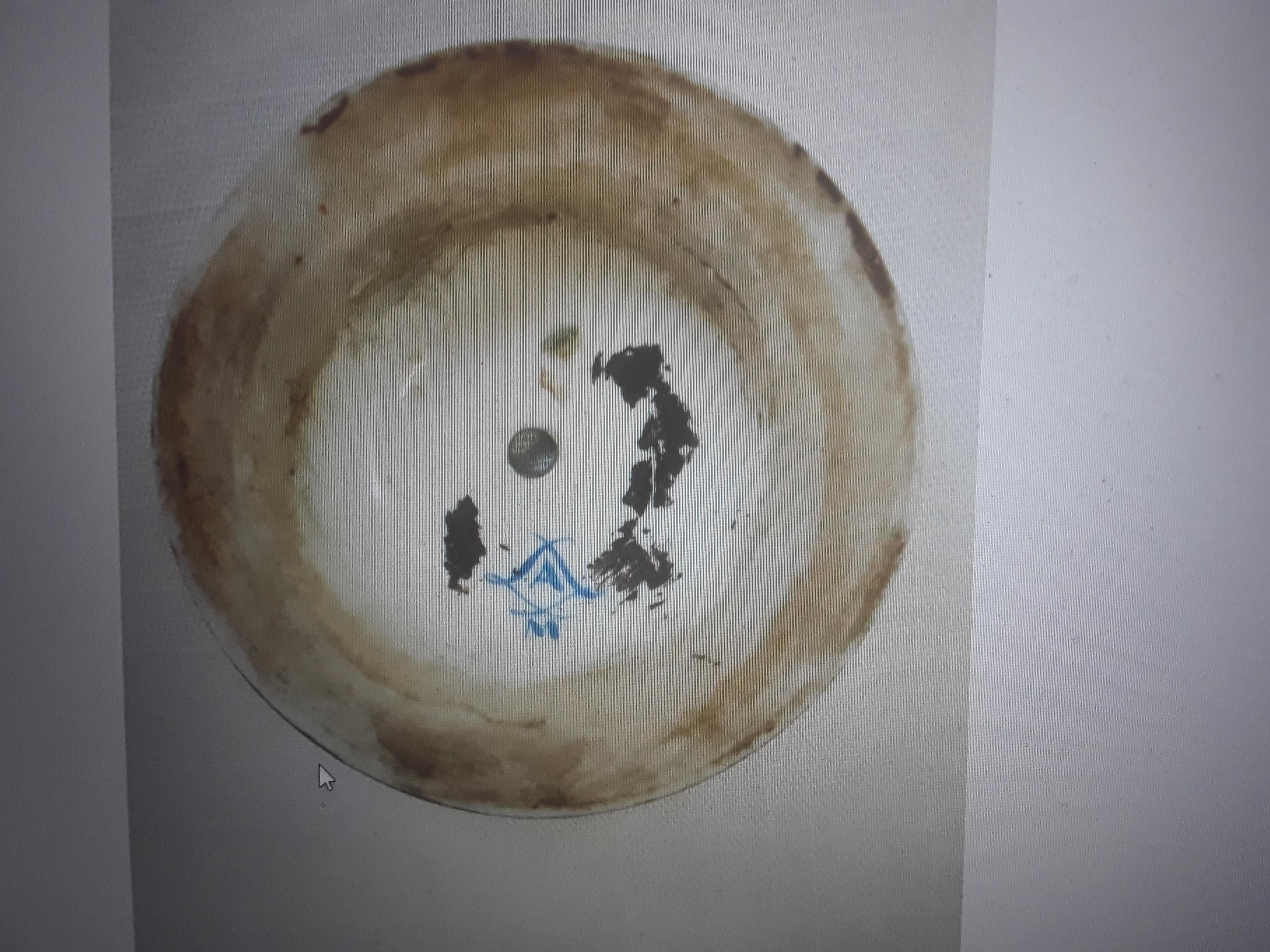 Araña de bronce y porcelana azul de Sevres firmada por Luis XVI francés de mediados del s. XVIII en venta 5