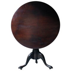 Mid-18th Century Mahogany Birdcage Tilt-Top Tripod Table, circa 1750-1760