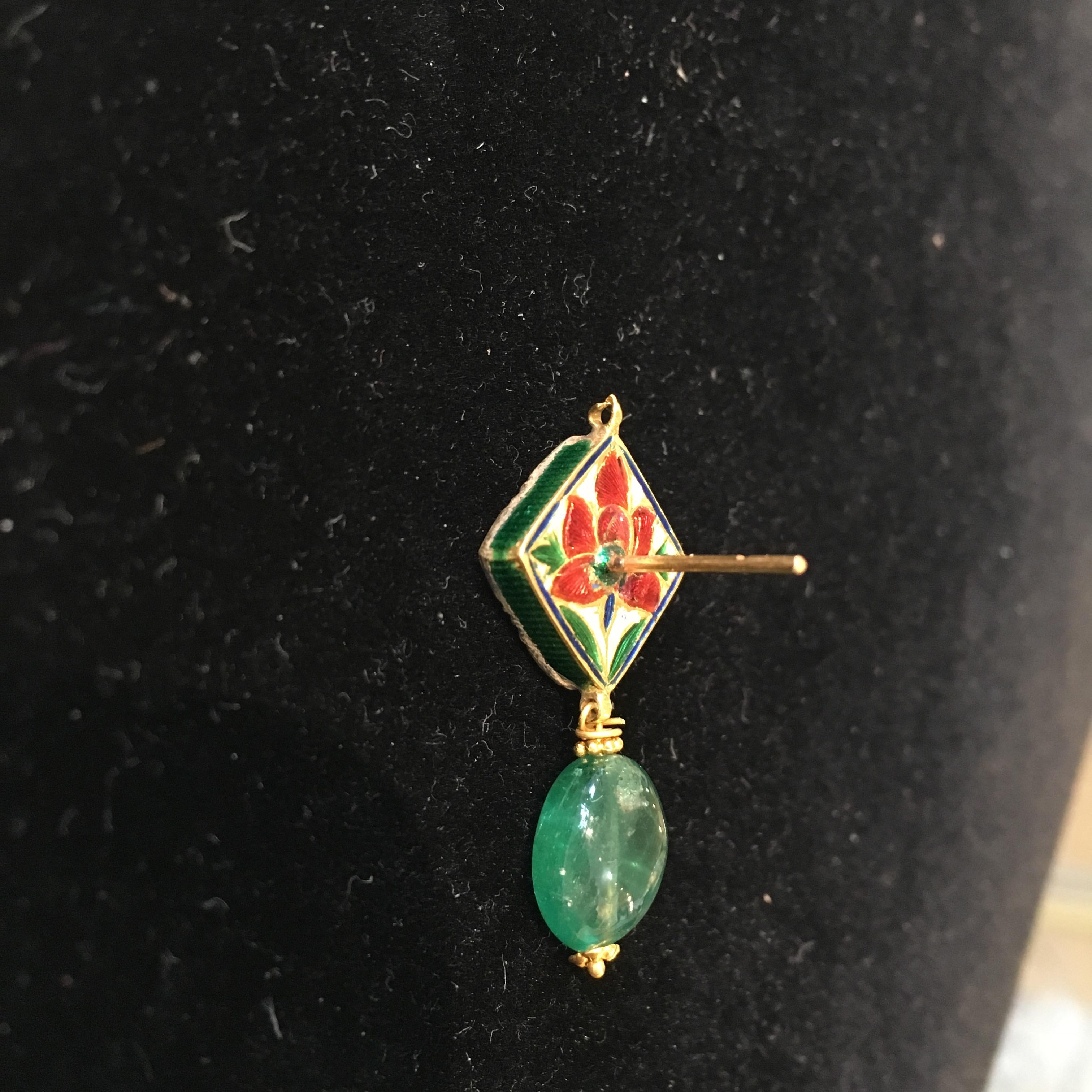 emerald earrings indian