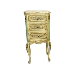 Mid 1900s Pair of Midcentury Venetian Style Carved Wood Side Tables!