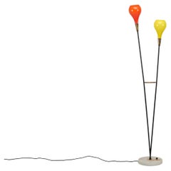 Mid 1950s Italian Twin Head Floor Lamp - attributed to Stilux, Milano, Italy