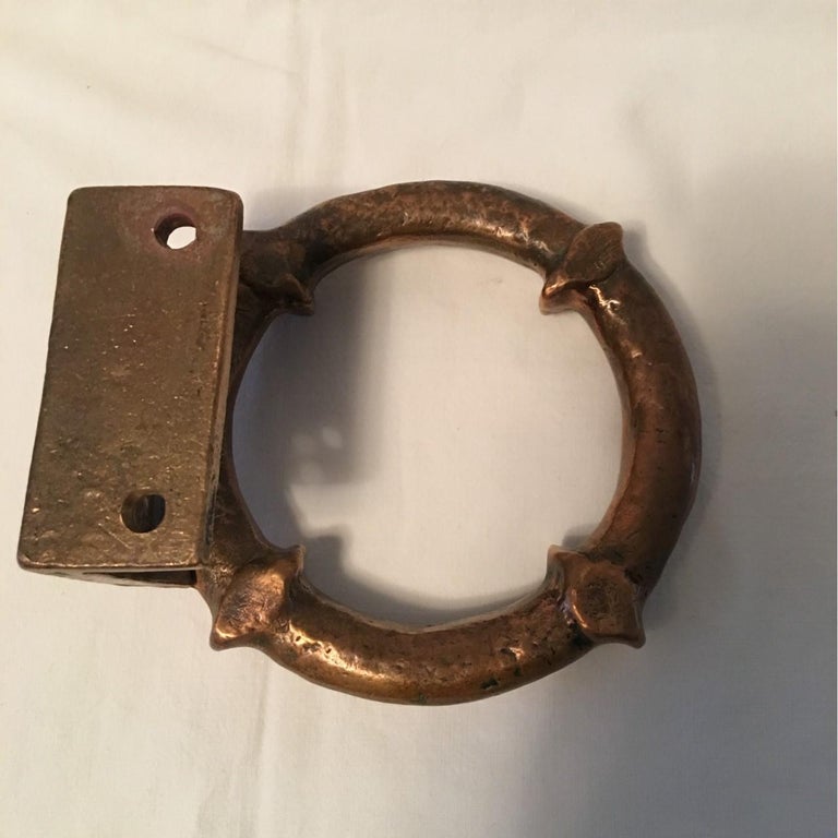 Mid1970s Round Push Brass Front Door Handle For Sale at 1stDibs