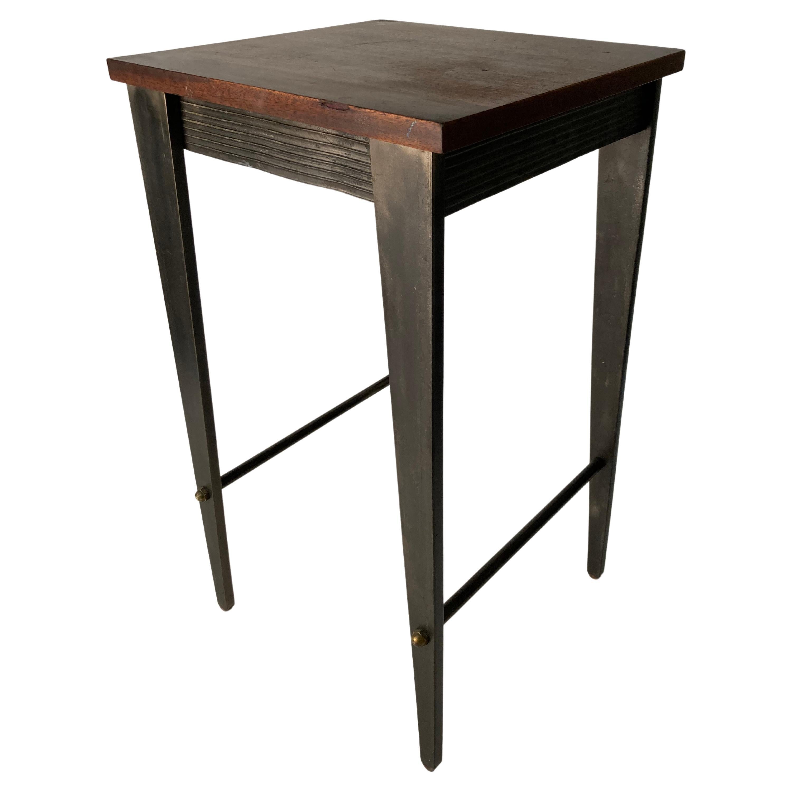 Mid 1980s Wood and Steel Table by Will Stone For Sale