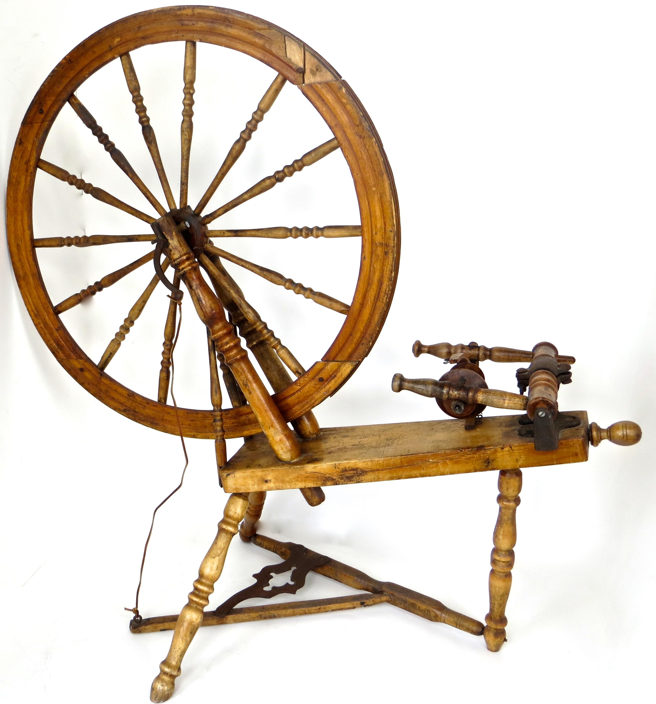 Mid-19th Century American Spinning Wheel For Sale 2