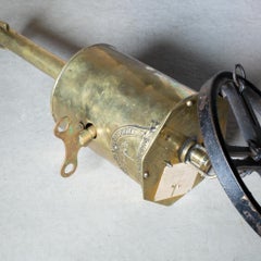 Mid 19th c. Brass Fireplace Roasting Bottle Jack