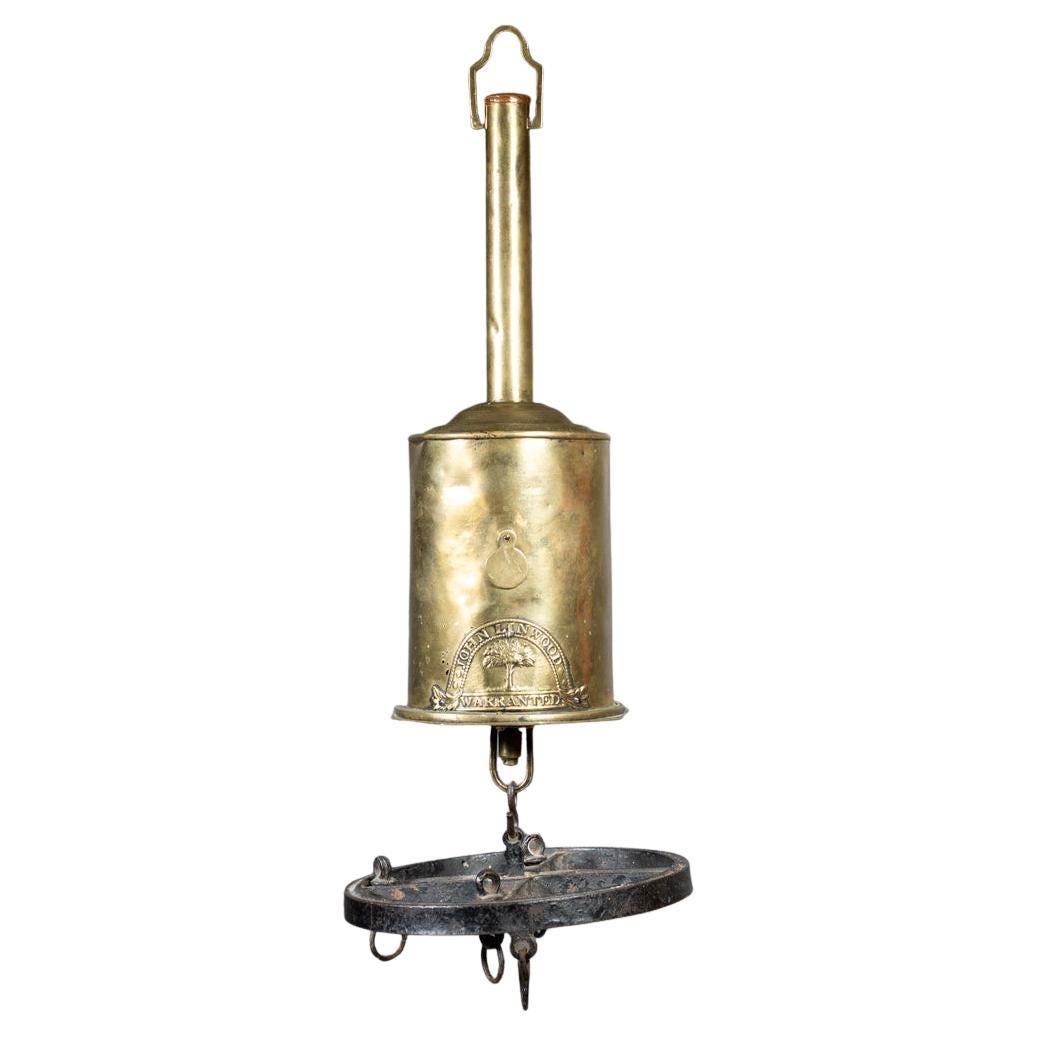Mid 19th c. Brass Fireplace Roasting Bottle Jack For Sale