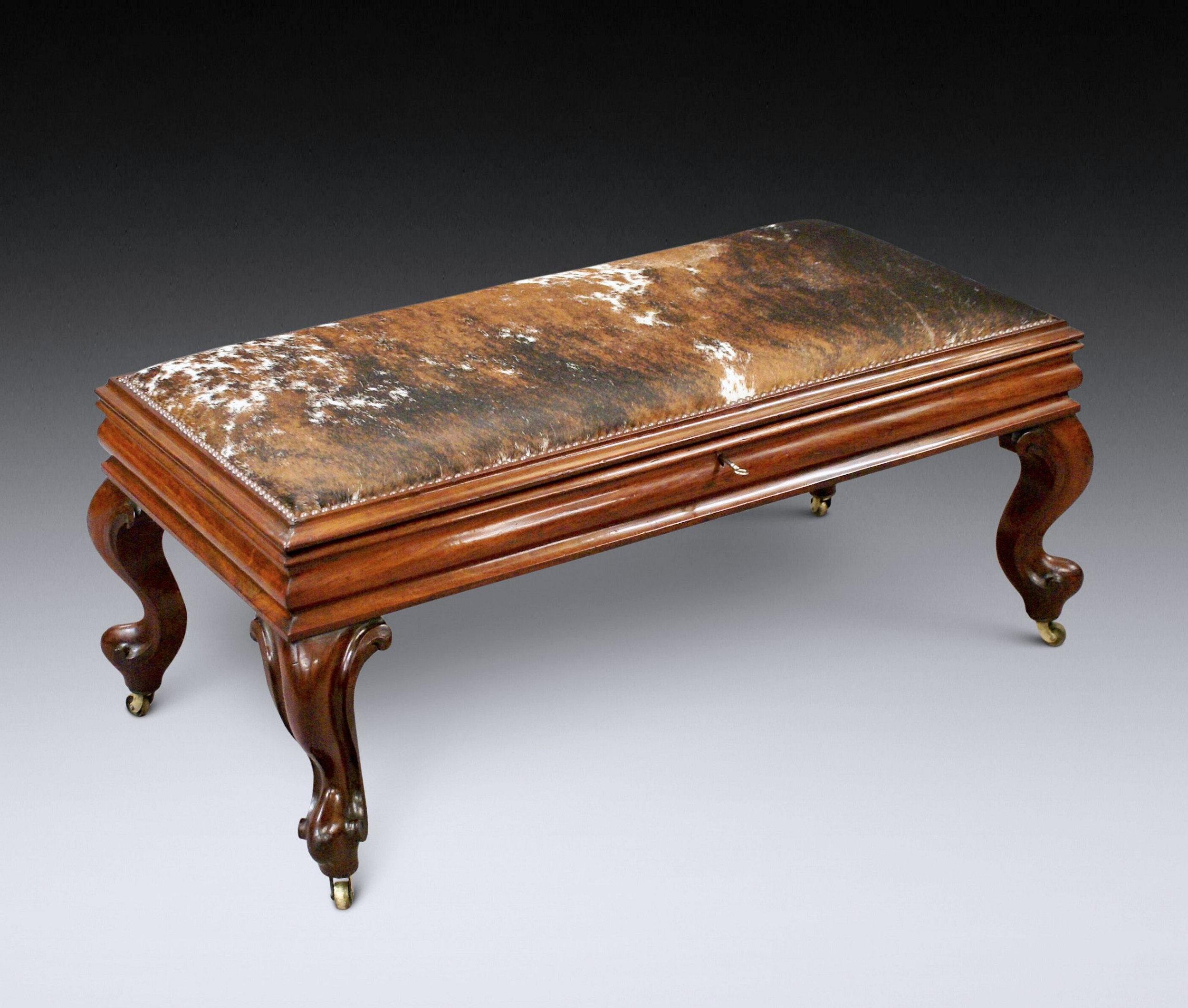 Mid-19th Century Carved Victorian Stool 2