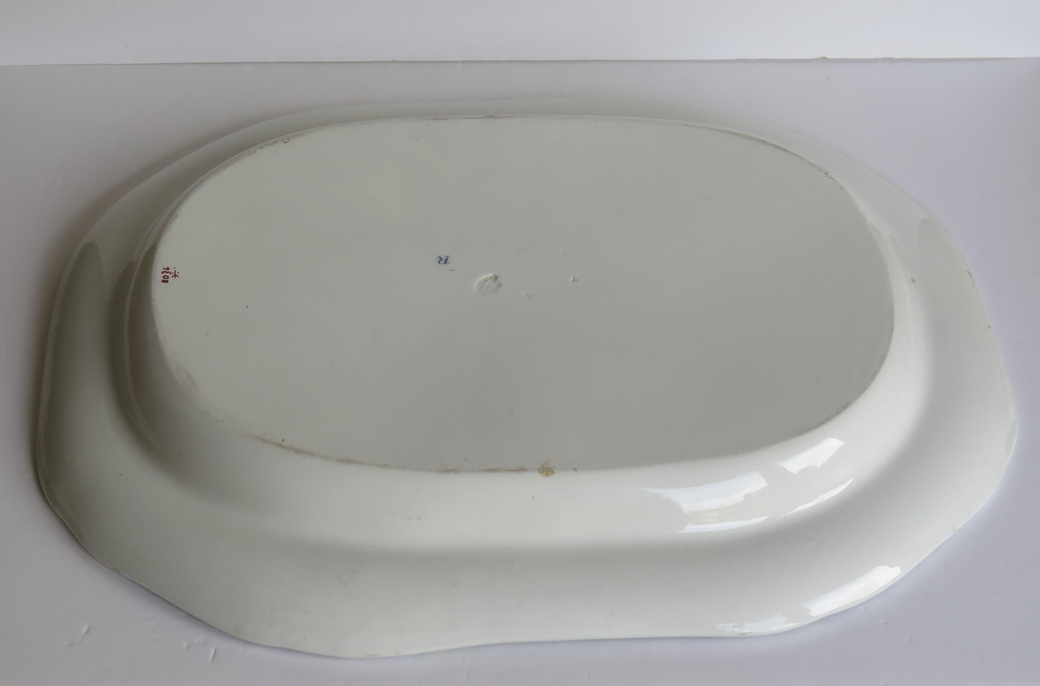 Mid 19th C Copeland / Spode Large Platter or Meat Plate pattern 8036, Ca 1850 For Sale 2