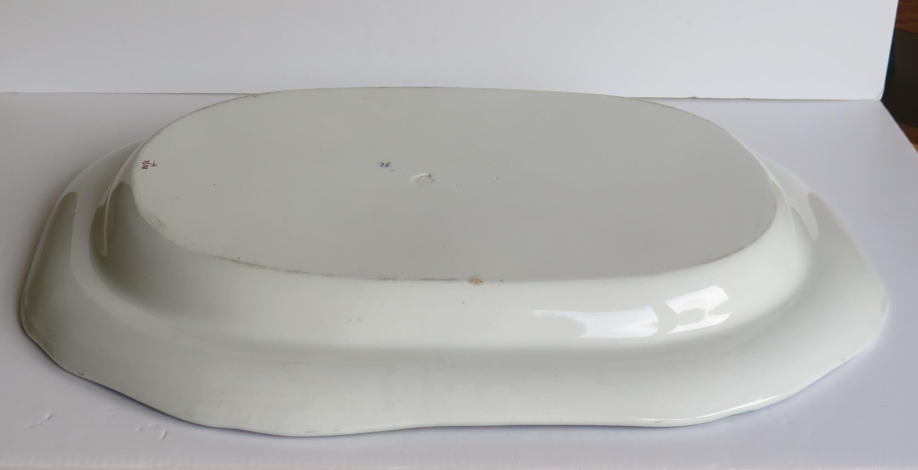 Mid 19th C Copeland / Spode Large Platter or Meat Plate pattern 8036, Ca 1850 For Sale 3