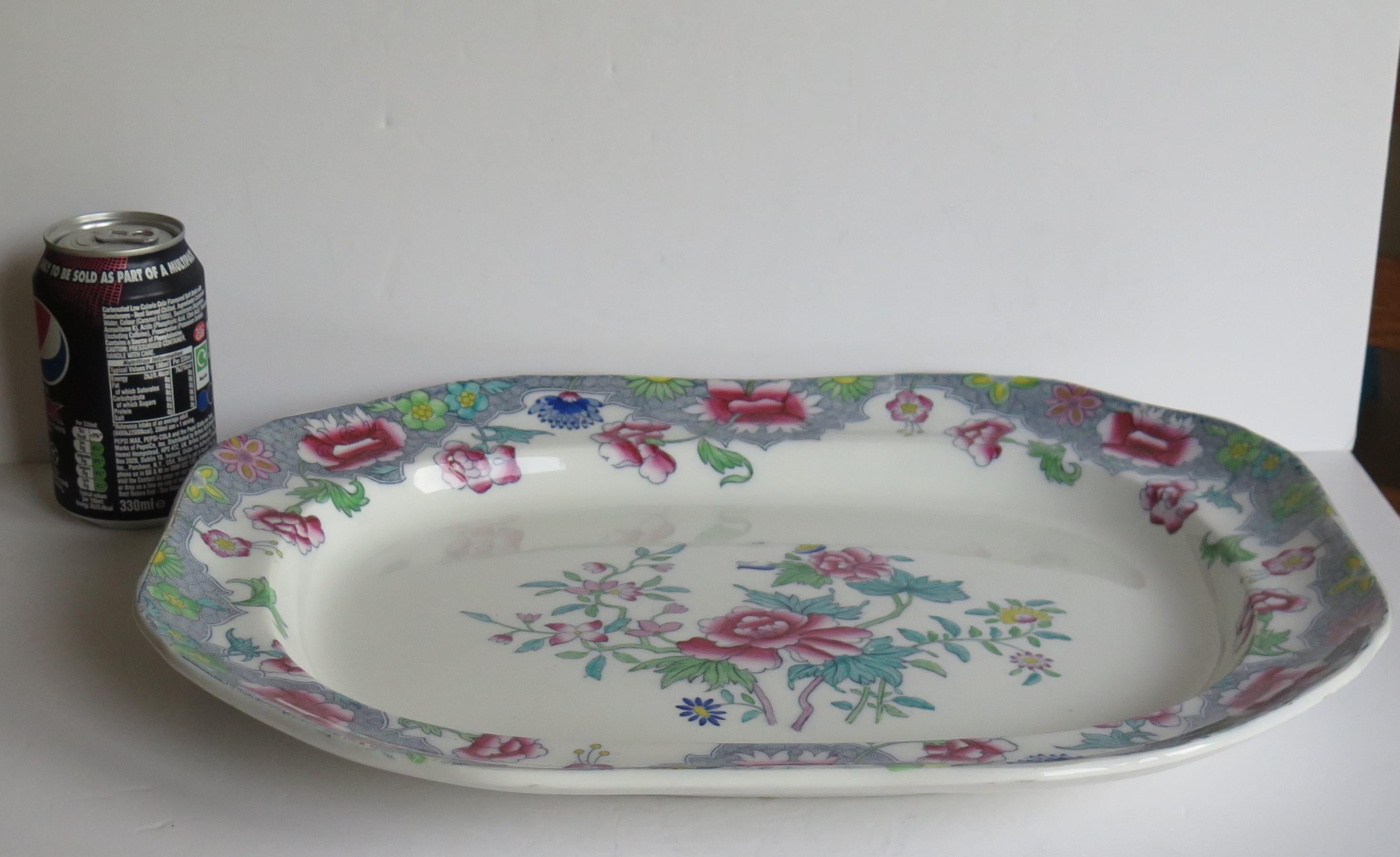 Mid 19th C Copeland / Spode Large Platter or Meat Plate pattern 8036, Ca 1850 For Sale 7