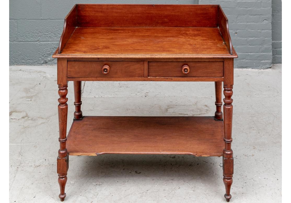 Mid 19th C. English Mahogany Dry Bar In Distressed Condition For Sale In Bridgeport, CT