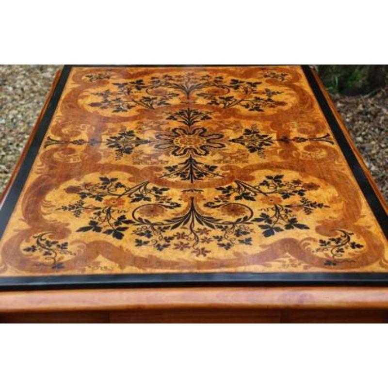 Mid 19th C Exhibition Quality Satinwood and Marquetry Centre or Library Table For Sale 8