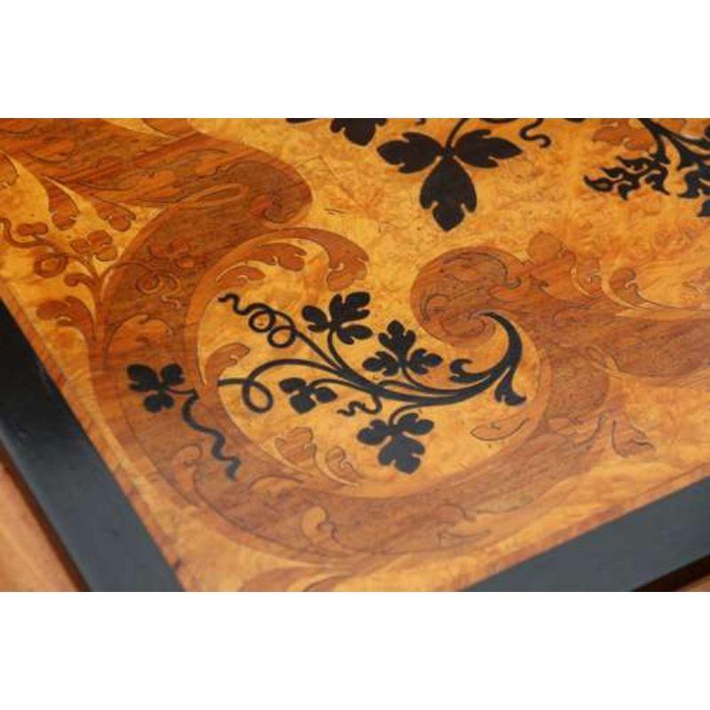 19th Century Mid 19th C Exhibition Quality Satinwood and Marquetry Centre or Library Table For Sale