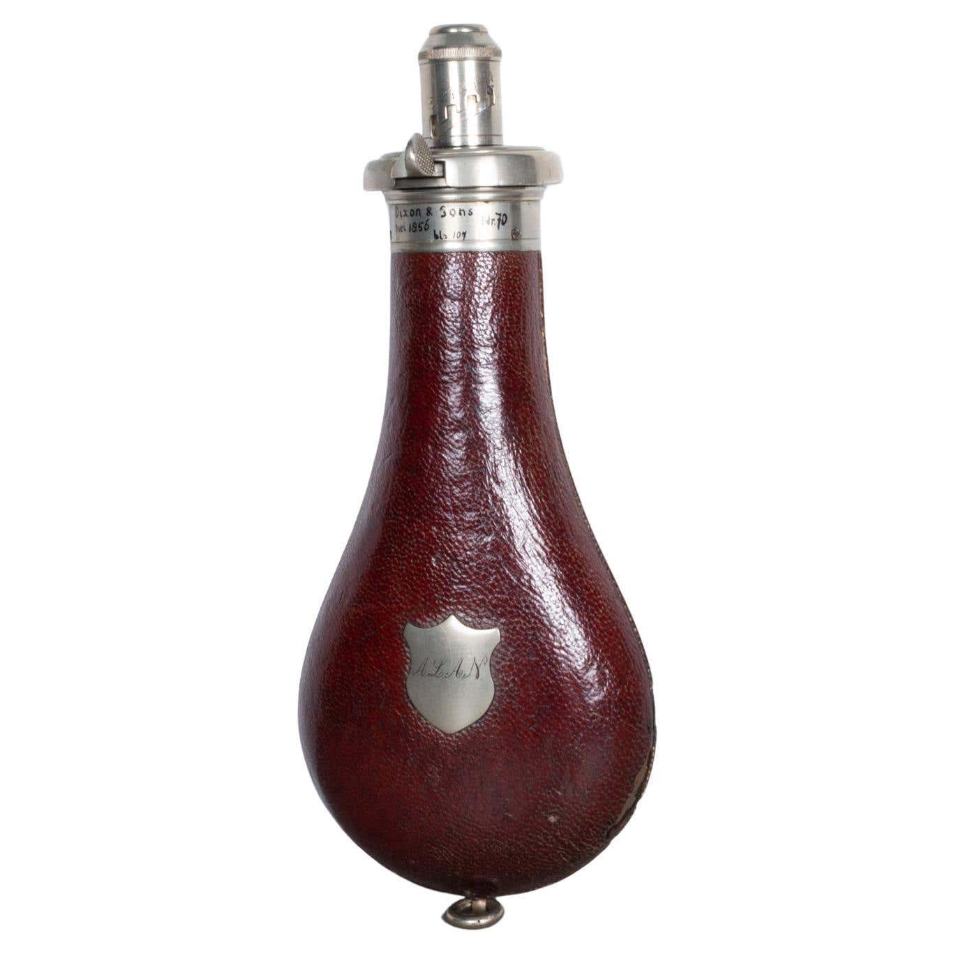 Revolver Powder Flask Mid-19th Century French Gun Powder Flask, circa 1856 For Sale at 1stDibs
