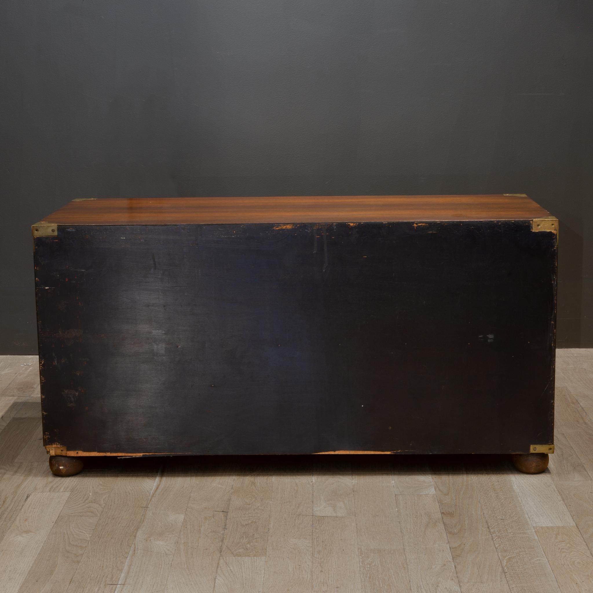 Mid-19th Century Mahogany and Brass Campaign Chest, circa 1850s 6