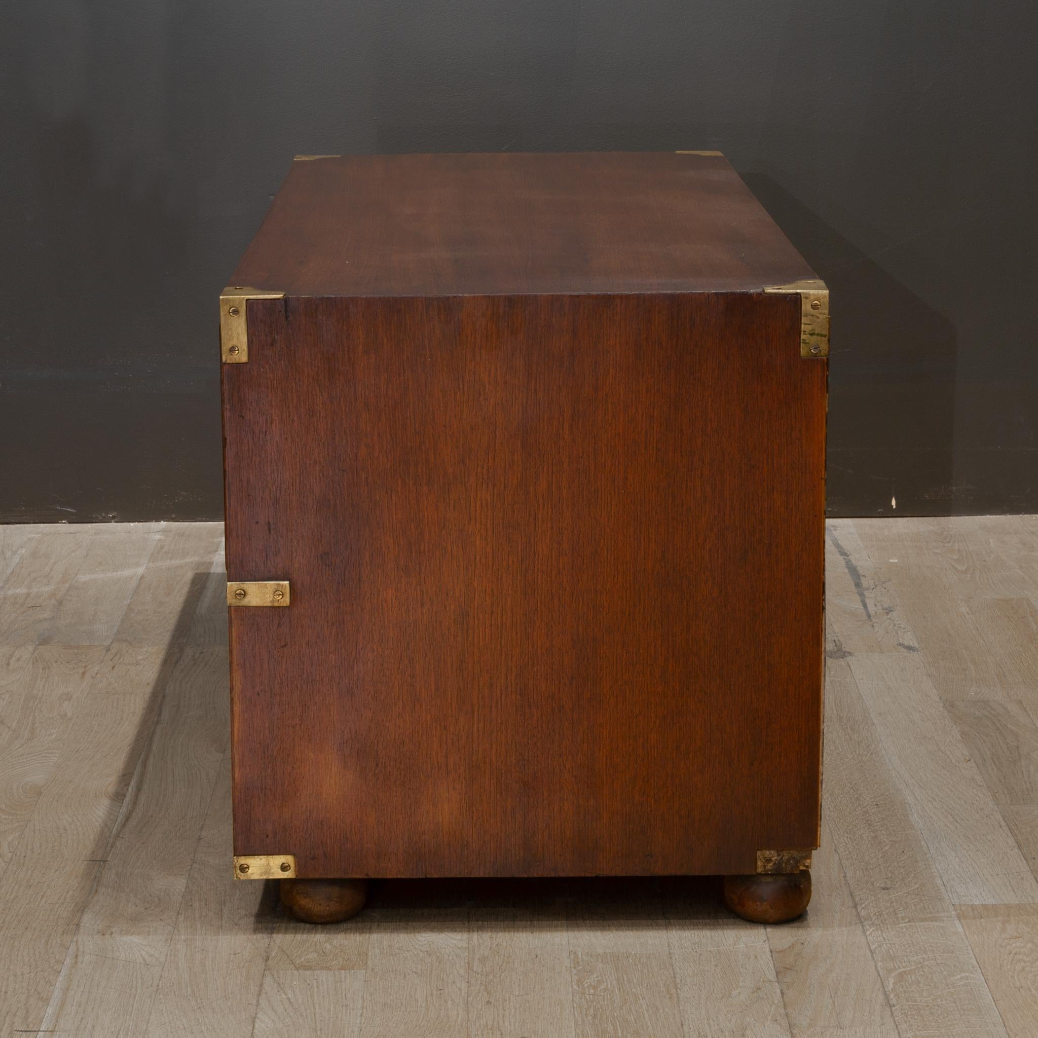 Mid-19th Century Mahogany and Brass Campaign Chest, circa 1850s 1