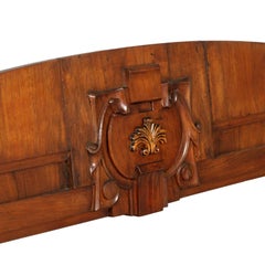 Mid-19th Century Neoclassic Wall Mirror or Fireplace, Hand-Carved Walnut