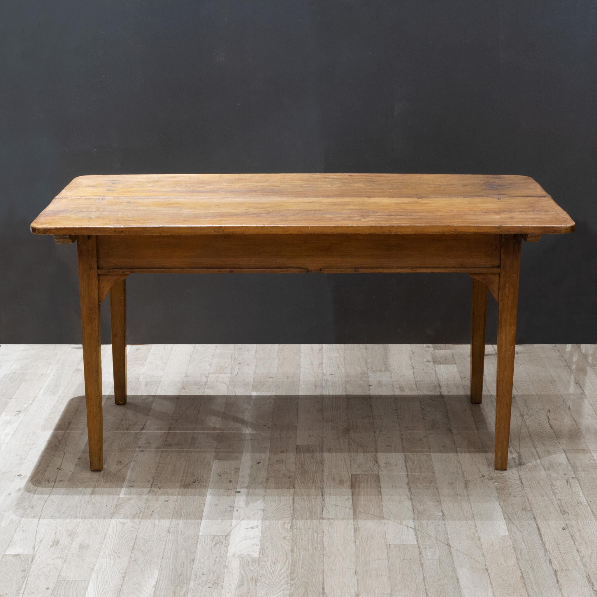 Mid 19th c. Primitive Mexican Mennonite Farmhouse Table c.1850 In Good Condition In San Francisco, CA
