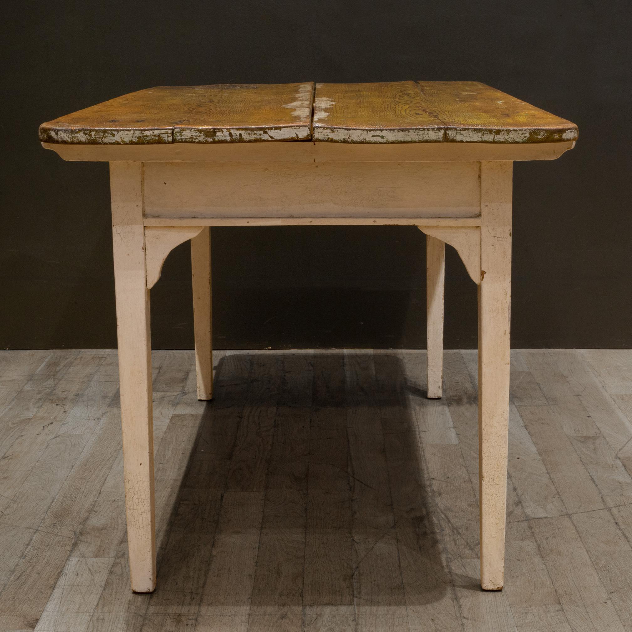 American Mid 19th c. Primitive Mexican Mennonite Farmhouse Table c.1850