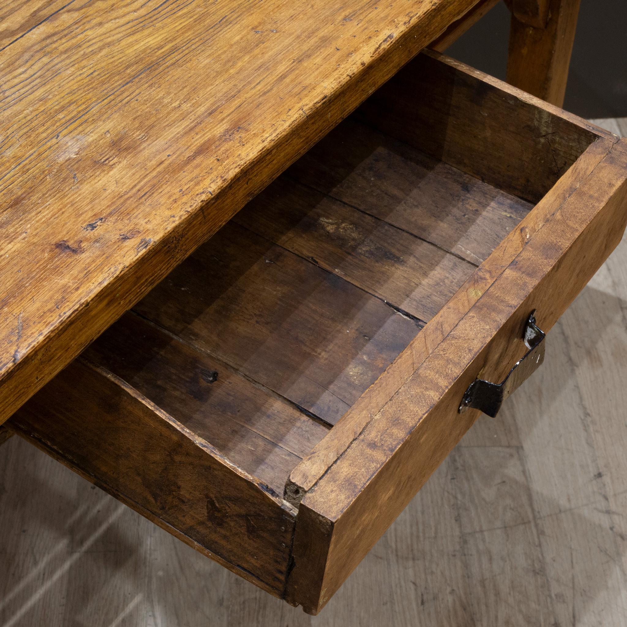 Mid 19th c. Primitive Mexican Mennonite Farmhouse Table c.1850 1