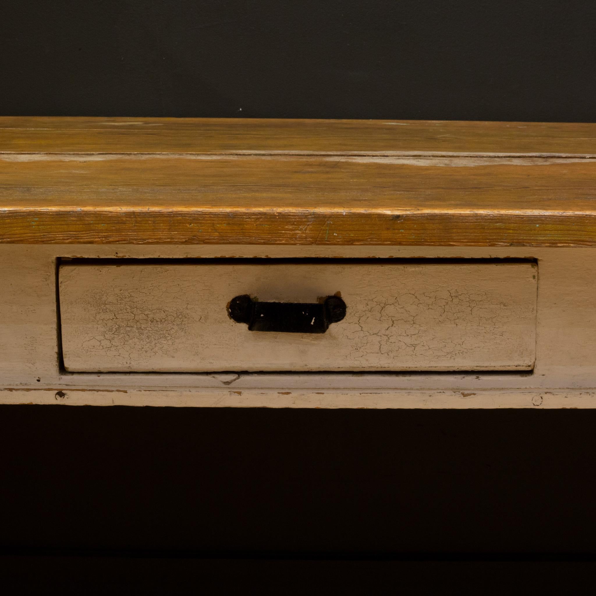 19th Century Mid 19th c. Primitive Mexican Mennonite Farmhouse Table c.1850