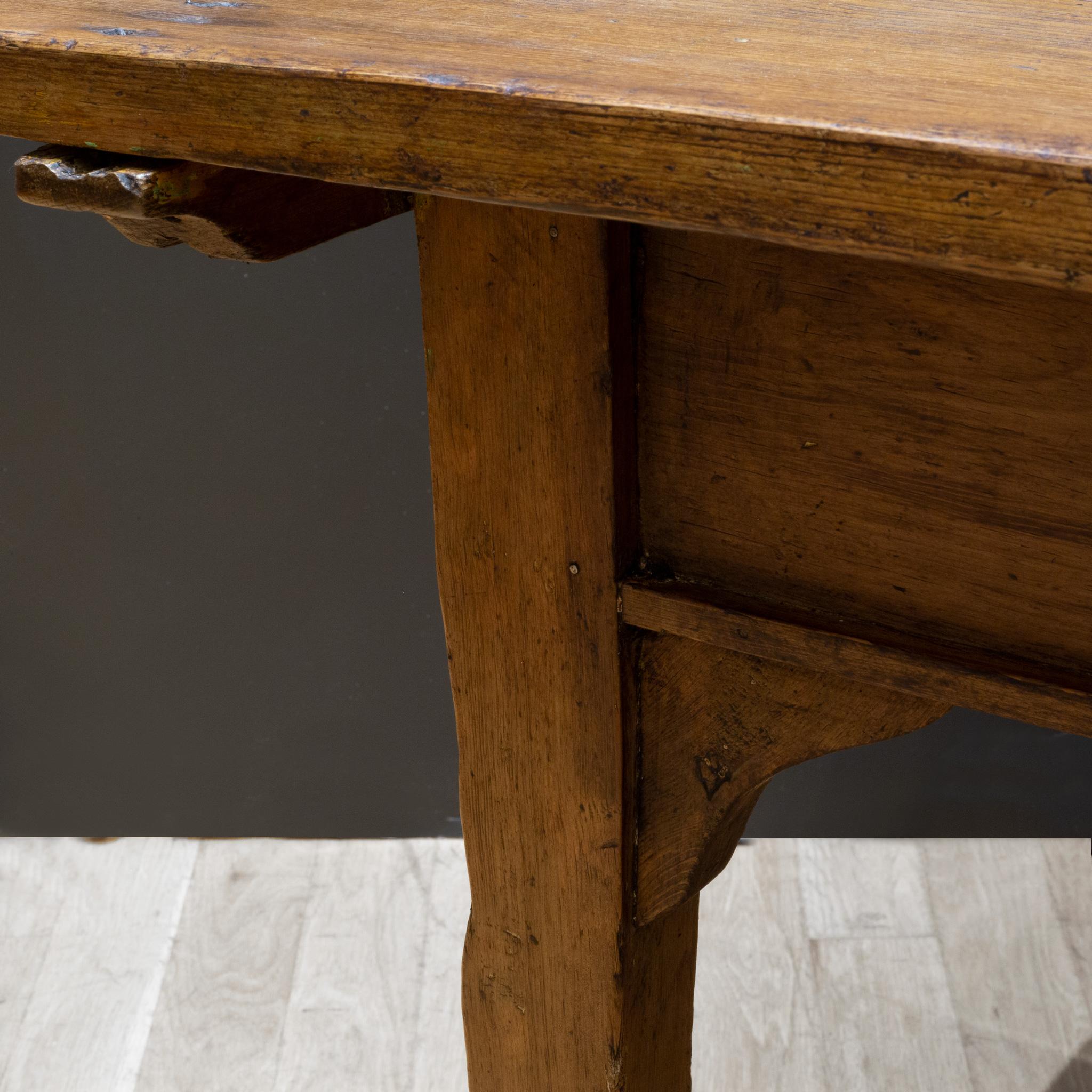 Mid 19th c. Primitive Mexican Mennonite Farmhouse Table c.1850 3